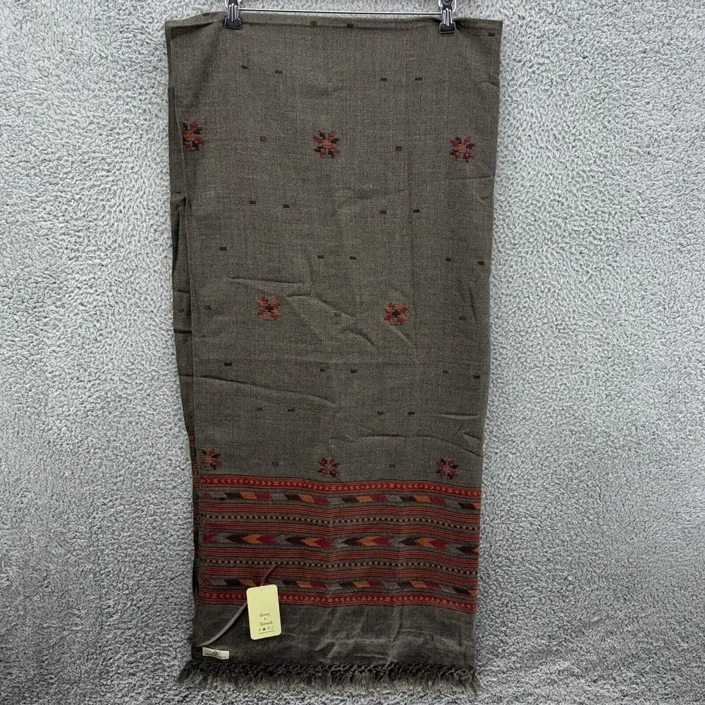 Om Shanti Crafts‎ Meditation Prayer Shawl Geometric Blanket Wool 84